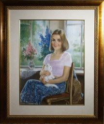 Anastasia With Her Cat (click here to see full size picture)