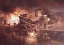 Special Forces Battle Tanks at Lang Vei (click here to see full size picture)