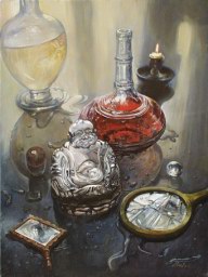 Still Life with A Buddha's Figurine (click here to see full size picture)