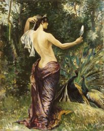 The Girl with the Peacock (click here to see full size picture)
