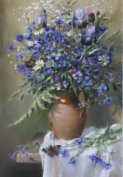Wildflowers in a Porcelain Vase (click here to see full size picture)